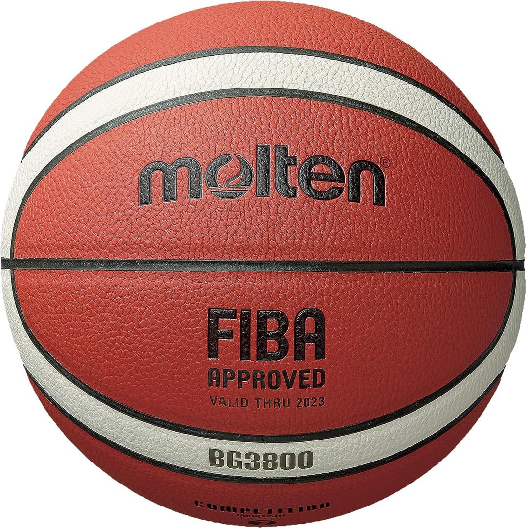 Molten Basketball, FIBA Approved, Adult Size 7, 1 Set, 1 Piece, 28.5 inches, Orange/Cream (2- Tone Design)