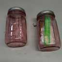 CARBLIN 2 Pack Mason Jars 32 oz, Wide Mouth Canning Jars with Airtight Lids, Glass Pint Jars with Bands Labels Brush, Large Storage Quart Jars for Jam Fermenting Preserving - Pink