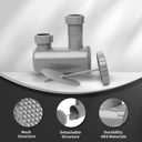 MoyRetty Universal Shampoo Bowl Sink Hair-P Trap, Fits Standard 1-1/2" Inlet & Outlet Drain Pipes, Beauty Barber Salon Equipment PVC Material Easy Clean(1 Pack)