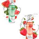 1+1 Bundle: Sultry Strawberry & Wet Watermelon Water-Based Lubes Flavored (8Fl Oz Total)