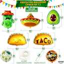 KatchOn, Big Mexican Fiesta Balloons - Pack of 7 | Fiesta Party Decorations | Mexican Balloon for Mexican Themed Party Decoration | Fiesta Party Ballons, Taco Birthday Party Decor | Taco Balloons
