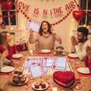 Eaasty 36 Pcs Valentines Party Games Card Valentine Letter Word Game Fun Interactive Word Building Games for Valentine's Day Party Gift Favors Fun Engaging Educational Activity