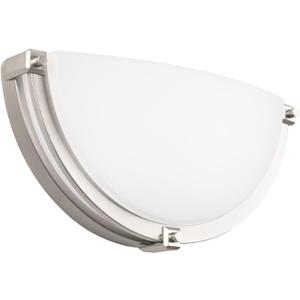 13 inch Dimmable LED Wall Sconce, Half Moon Wall Light Fixture, 3000K/4000K/5000K Color Temperature Adjustable, Modern Bathroom Vanity Light FixturesSuper Bright 950 Lumen (Brushed Nickel), 1 Pack