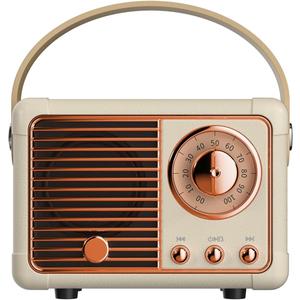 Retro Bluetooth Speaker, Wireless Mini Portable Speakers Support USB/TF Card/AUX, Vintage Decor, Retro Radio Bluetooth Speaker for Kitchen Desk Bedroom Office Outdoor, Gifts for Teens, Cream