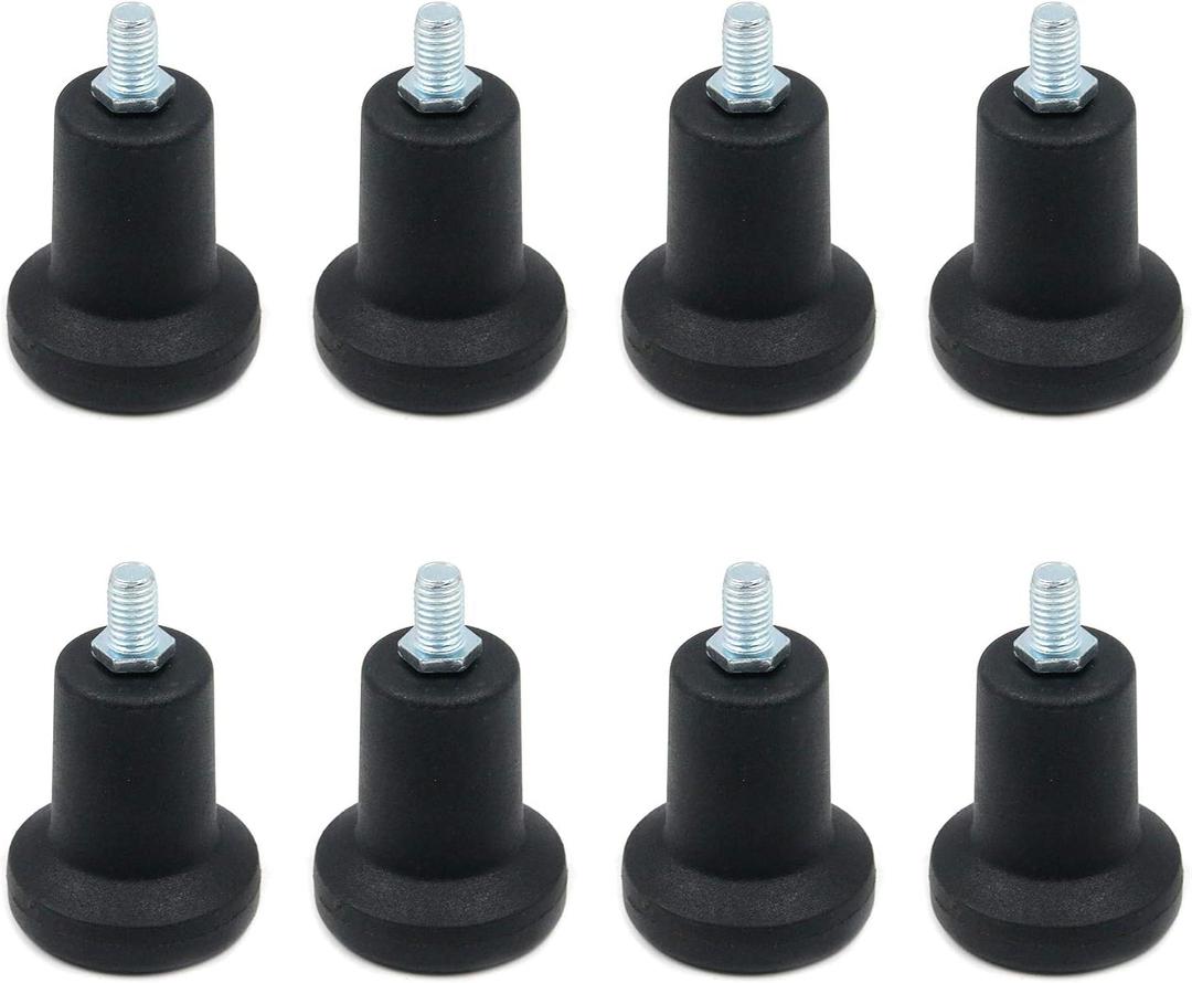 Quluxe 3 Inch Chair Legs Plastic Feet Plastic Furniture Legs with Pre-Drilled M8 Bolt for Table, Chair, Bookshelf, Cabinet (Pack of 8)
