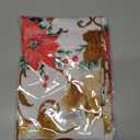 SASTYBALE Christmas Tablecloth Rectangle, Jacquard Fabric Christmas Table Cloth with Poinsettia Flowers, Spillproof Table Cover for Winter Holiday Dinner Decor (Rectangle, 60" x 84")