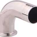 DERNORD Sanitary Hose Barb Pipe Fitting 1.5" Tri Clamp (50.5MM Ferrule) 90 Degree Elbow (Tube OD: 1.5"/38MM (1.5 Tri-clamp))