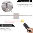 KARTOOSH Battery Operated Wall Sconces with Remote Control, Dimmable Wall Sconces Set of Two, 350Rotate, 3000K LED Nickel Wireless Wall Light for Living Room, Hallway, Bedroom, 28.3 Inch (2 Pack)