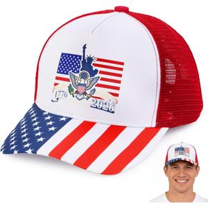 American Flag Baseball Cap for Men Boys, Adjustable Patriotic Hat, Fathers Day Birthday Gifts for Men Dad Grandpa Son, for Mens Teen Boys