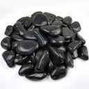 YISZM 40lbs Large River Rocks for Landscaping, 3-4" Black Pebbles for Garden Design, Hand-Picked Smooth Stones for Fish Tank, Flower Pots, Indoor Water Fountains, Pathways, Backyard