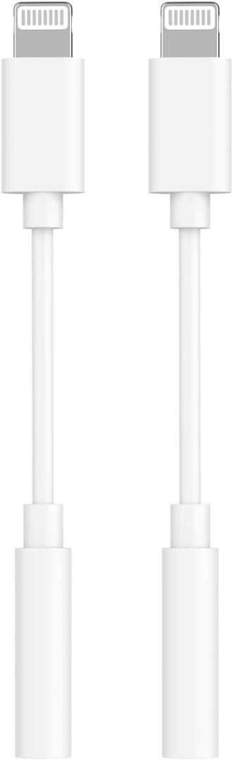 [Apple MFi Certified] Apple Lightning to 3.5 mm Headphone Jack Adapter, 2 Pack iPhone 3.5mm Headphone Aux Audio Converter Dongle Adapter Compatible for iPhone 14 13 12 11 Pro Max XS XR X 8 7 6