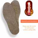 Alpaca Wool Warm Shoe Insert - Wool Shoe Insoles for Boot Soft Winter Warm Shoe Replacement Men 10 Women 11