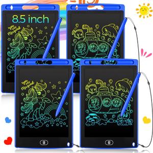Zonon 4 Pcs LCD Writing Tablet for Kids 8.5 Inch Doodle Board Drawing Tablet Toddler Toys Gifts LCD Writing Board Electronic Erasable Reusable Colorful Screen Pad(Blue)