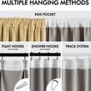 MIULEE Yellow 100% Blackout Linen Curtains 120 Inch 2 Panels Set Double Sided No Coating Pinch Pleated Back Tab Black out 10 FT Extra Long Thermal Insulated Bedroom Living Room Darkening Window Drapes