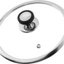 Woogim Cookware 4mm Tempered Glass Lid, Pan Lid 9 Inch with Silicone Handle,Vented Design for Steam Control,Oven & Dishwasher Safe up to 480,Universal Glass Covers for Frying Pan Wok Pot Skillet
