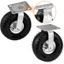 Pneumatic Casters Wheels 8 Inch 4PCS 2 Swivel & 2 Rigid for Workbench