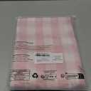 Alsoo Pink Gingham Round Tablecloth 60 Inch, Checkered Circle Table Cloth Washable Wrinkle Free, Cotton Linen Buffalo Plaid Table Cover for Picnic Kitchen Dining Room
