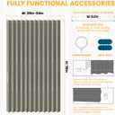 AJAZZ 100% Blackout Accordion Door Closet Door Curtain Invisible Applicable Bedroom Room Living Room Doorway (1 Pack, 54 W x 78 L, Grey+Rod)