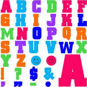 136 Pcs 12 in Extra Large Bulletin Board Letter Big Alphabet Letter Cutout Sticker Punctuation with Adhesive Dot Colorful Poster Back School Classroom Wall Decor Education Learning Tool(Bright Color)