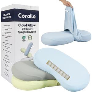 Original Spring Peanut Pillow, Neck Support Cervical Pillow, Queen Size Bed Pillows for Sleeping, Cross Cut Memory Foam Pillows-Medium Firm Back, 26 * 14.5 * 3.9 in (Green)