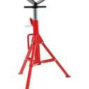 2500Lb Steel V-Head Pipe Stand Folding Tripod Pipe Jack Stand Height Pipe