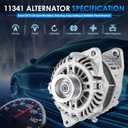 11341 11557 Car Alternators Fit for Nissan Altima 2007-2010, Murano 2009-2014, Maxima 2009-2010, Quest 2011-2016 3.5L Automotive Replacement Alternators 23100-1AA1A, 23100-1AA1B, 23100-JA11A