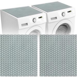 Actvty Washer and Dryer Covers for the Top, 2 Pieces 25.6'' x 23.6'' Washer Dryer Top Protector Mat, Diatomite Rubber Washing Machine Top Covers Non-Slip Scratch Protection Dust-Proof