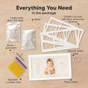 KeaBabies Baby Hand and Footprint Kit - Clay Handprint Keepsake Frame, Newborn Nursery Picture Frame, Personalized New Mom Gifts for Shower & Registry, First Mother's Day (Alpine White)