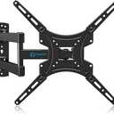 Full Motion TV Wall Mount Bracket Articulating Arms Swivels Tilts Extension for Most 24-55 Inch LED LCD Flat Curved Screen TVs, Max VESA 400x400mm up to 66lbs by Pipishell
