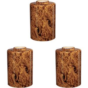 3Packs Cylinder Glass LampShade for Wall Sconce Mini Pendant Ceiling Fan Light 1.65in fitter Art Glass Light Cover Replacement Fixture for bathroom Vanity Light,Table Lamp kitchen Chandelier