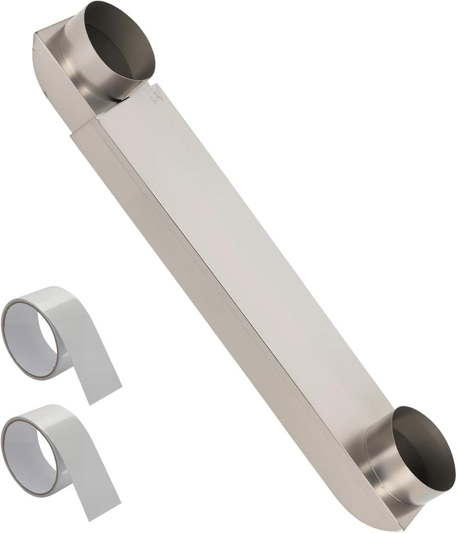 Stainless Steel Periscope Dryer Vent Kit, 25"-59" Adjustable Dryer Vent for Tight Spaces, Universal 4 Inch Telescoping Duct for Whirlpool