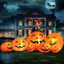 Amazon.com: Joiedomi 7 FT Long Halloween Inflatables Pumpkin Outdoor Decorations, 7 Pumpkins Outside Decoration with Witch's Cat with Build-in LEDs Blow Up Inflatables for Party Yard Lawn Garden Decor : Patio, Lawn & Garden
