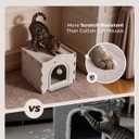 Apasiri Indoor Cat Houses for Indoor Cats, Warm Insulated Covered Cat Cave for IndoorCats House, Strong Scratch-Resistant Capacity, Sturdy Fiber, Compatible with Heating Pads, Cat (15"x15"x13")