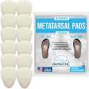 Metatarsal Pads for Women & Men - Medium (Pack of 6) - Reusable Forefoot Pads - Self-Adhesive Shoe Inserts for Mortons Neuroma, Metatarsalgia, Ball of Foot Pain
