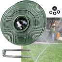 Watoo 2025 Sprinkler Hose & Soaker Hose for Yard - 75 FT Reinforced Flat Garden Hose with Holes, Heavy Duty No-Kink Lawn Irrigation Hose (Includes Stakes, High Pressure Spray) (75FT)