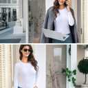 DAVID ARCHY Women's Long Sleeve Modal Soft Bodysuit Going Out Tops for Women (Gray, S)