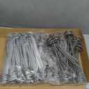 Landscape Staples, 240 Pcs Garden Stakes, Circle Top 6-inch Galvanized Steel, Spikes Pins for Securing Weed Fabric Netting Ground Sheets and Fleece, Landscape Edging, G-Shaped