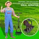 Lawn Aerator - Aerator Lawn Tool, Lawn Aerator Coring Tool with Soil Core Storage Tray Manual Core Aerator for Garden Yard Care