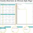 2026 Planner - Planner 2026 from January 2026 to December 2026 with 12 Monthly Tabs, Flexible Cover, Inner Pocket, 8.5" x 11", Green-A