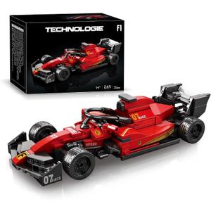 Nueris 1:18 Technic F1 Super Sports Cars Model Sets - 245 PCS MOC Building Block Car Raceing Engineering Toys - Gift Idea for Adults Boys Girls for Play and Display Collection