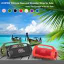 JCHPINE Silicone Cover Case for JBL Flip 7 Portable Speaker, Accessories for JBL Flip 7 Protective Case with Silicone Handle (Red)