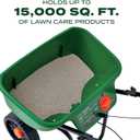 Scotts Turf Builder EdgeGuard DLX Broadcast Spreader - Spreader for Lawn Fertilizer, Weed & Insect Control, Grass Seed, and Ice Melt, Holds Up to 15,000 sq. ft. of Product, Single Pack, Deluxe