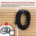 16AWG 10A 1250W 125V 100 Ft Outdoor Extension Cord Waterproof, Weatherproof & Flame Retardant Black 3 Prong Power Cord Outside for Lawn & Garden, SJTW ETL Listed