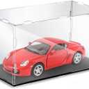 Acrylic Display Case 1: 18 Model Car Display Case with Black Base Clear Storage Stand Box for Car Toy Collectibles