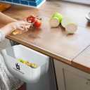 2-in-1 Acrylic Cutting Board with Bin & counter lip  Extra Large countertop acrylic board 23.8 x 17.7 in (60 x 45 cm), Mess-Free, Space-Saving Chopping Board for Kitchen