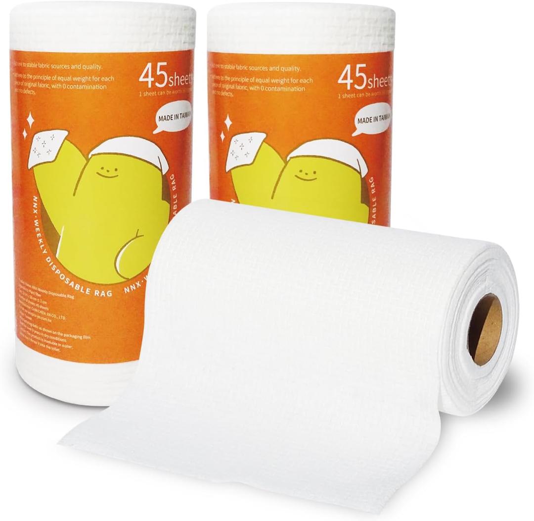 NNX Reusable Paper Towels 90 Count  OEKO-TEX Standard 100 Certified, Plant-Based Fiber, Washable Quick Dry Heavy Duty Kitchen Rags & Dish Cloths for Multi-Purpose Cleaning