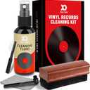 Vinyl Record Cleaner Kit - 6-in-1 Vinyl Records Cleaning Kit Includes Soft Velvet Record Brush, Cleaning Liquid, Stylus Brush, Cleaning Brush, Cleaning Cloth and Storage Bag