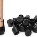 Chair Leg Tips Caps Non-Slip Rubber Leg Tips 1 Inner Diameter Furnigear -Black Chair Leg Floor Protectors Round, 16 Pack