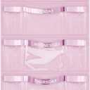 VERONLY Weekly Hanging Closet Organizer for Kids,Day of Week Kids Clothes Organizer,School Clothing Storage Monday to Friday Hanging Closet Organizer Shelves for Bedroom,Bathroom,Dorm (Pink)