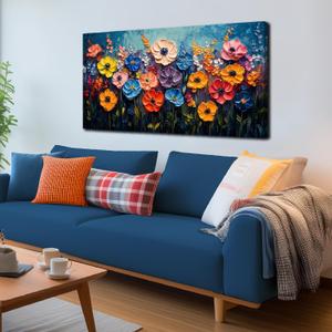 Flower Canvas Wall Art for Bedroom Women Floral Prints Wall Decor